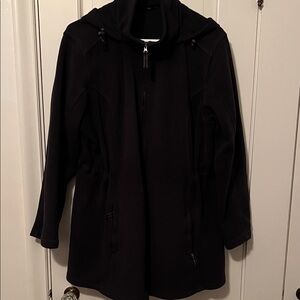 Lands' End Women's Black fleece Utility Jacket